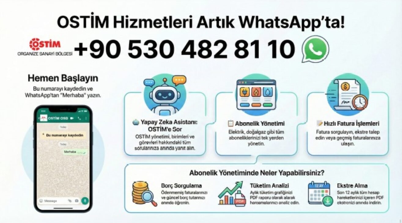 OSTİM Hizmetleri Artık WhatsApp’ta